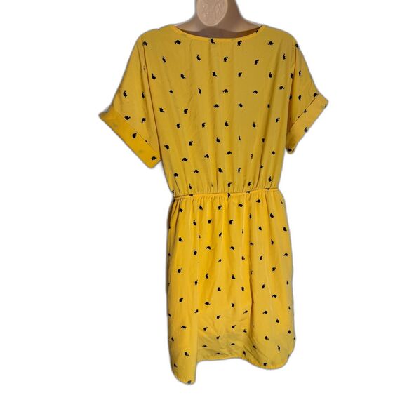 Women's Everly Yellow Elephant Dress L - Picture 4 of 5
